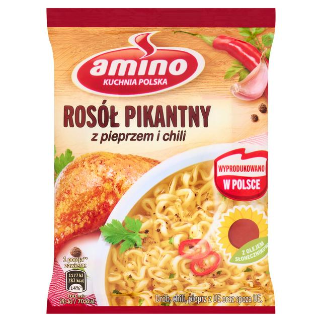 Amino Spicy Chicken Instant Noodle Soup with Chilli & Black Pepper 58g - gallery image 1