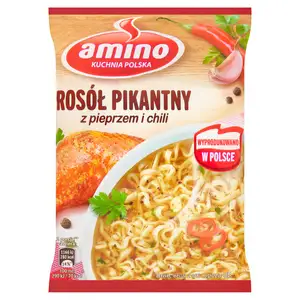 Amino Spicy Chicken Instant Noodle Soup with Chilli & Black Pepper 58g