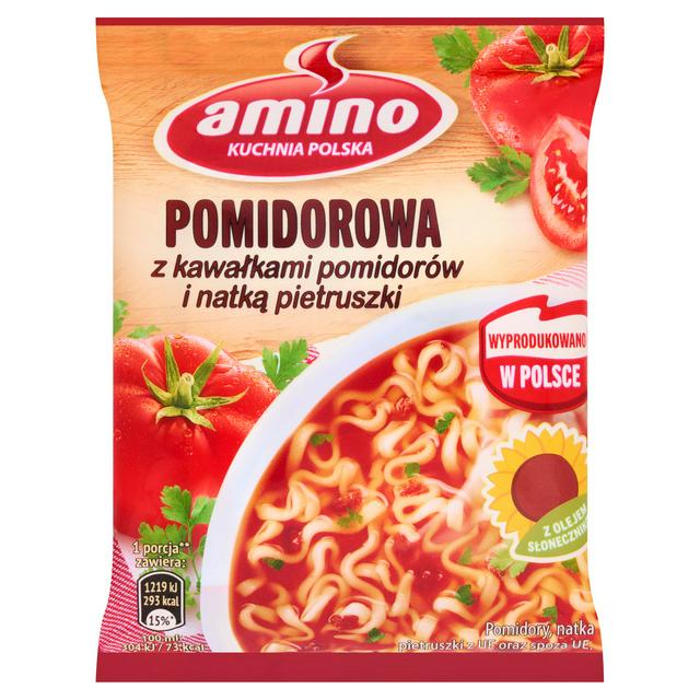 Amino Tomato Instant Noodle Soup with Tomato Pieces & Parsley Leaf 61g - gallery image 1