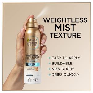 Garnier Ambre Solaire 150ml Natural Bronzer Quick Drying Medium Self Tan Body Mist - gallery image 3