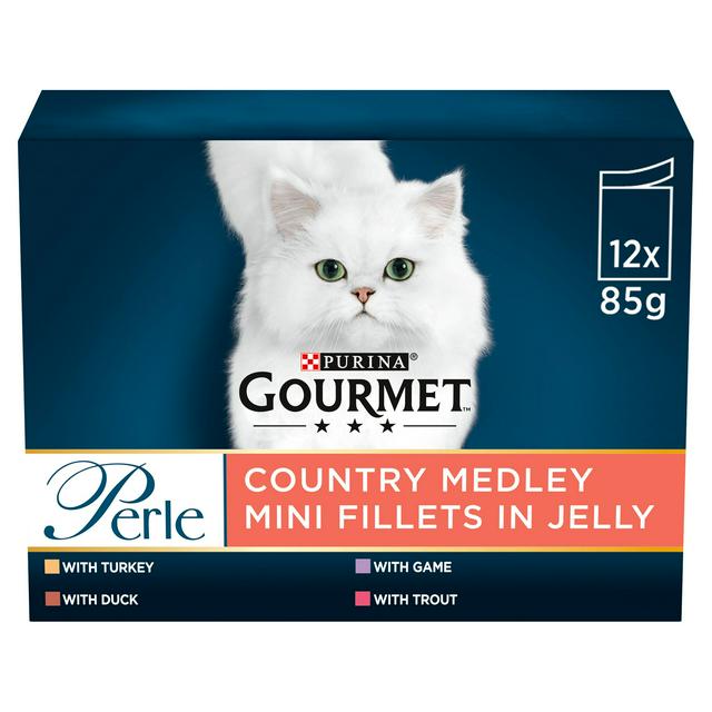 Gourmet Perle Cat Food Pouches Country Medley 12X85g