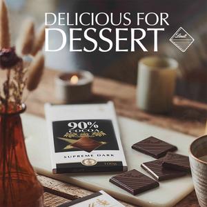 Lindt Excellence Intense Dark 90% Cocoa Chocolate Bar 100g - gallery image 3