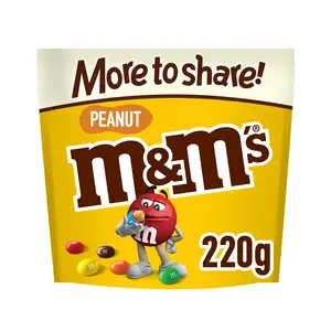 M&M's Crunchy Peanut & Milk Chocolate Sharing Pouch Bag 220g