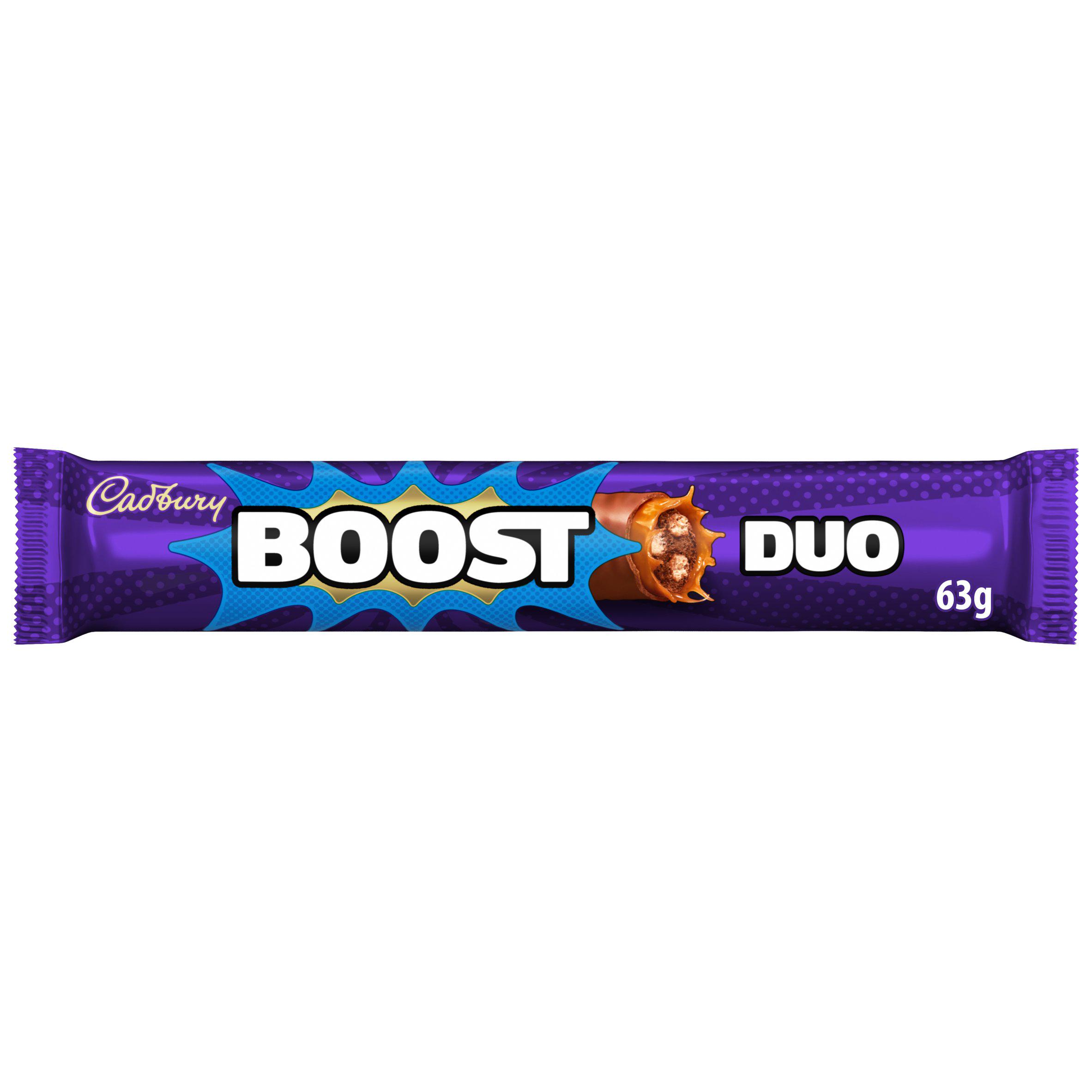 Cadbury Boost Duo Milk Chocolate Caramel Biscuit Bar 63g