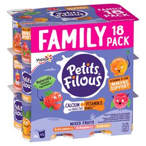 Petits Filous Kids Strawberry, Raspberry & Apricot Yoghurt Small Pots 18x47g - gallery image 2