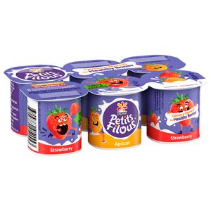 Petits Filous Kids Strawberry & Apricot Yoghurt 6x47g - gallery image 2