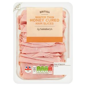 Sainsbury's British Wafer Thin Honey Cured Ham 400g