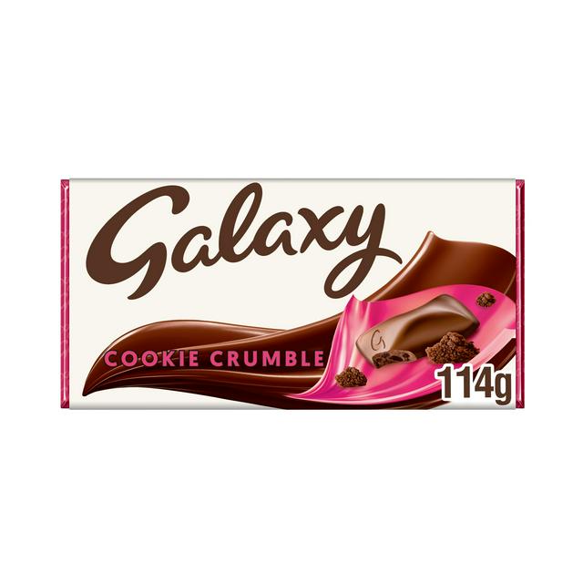Galaxy Cookie Crumble & Milk Chocolate Vegetarian Block Bar 114g - gallery image 1
