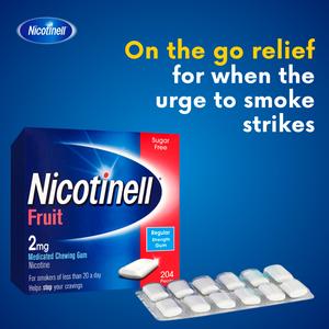 Nicotinell Gum Stop Smoking Aid Fruit Pieces 2mg x204 - gallery image 2