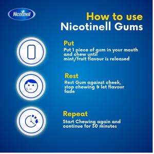 Nicotinell Gum Stop Smoking Aid Fruit Pieces 2mg x204 - gallery image 6