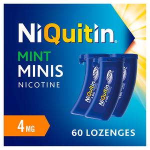NiQuitin Minis Mint Nicotine Lozenges Reduce & Quit Smoking Aid x60 4mg - gallery image 2