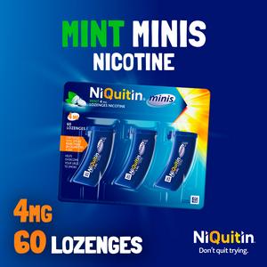 NiQuitin Minis Mint Nicotine Lozenges Reduce & Quit Smoking Aid x60 4mg - gallery image 4