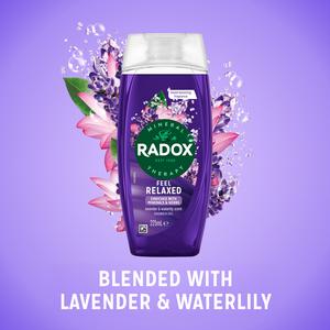 Radox Feel Relaxed Shower Gel Lavender & Waterlily Body Wash 225ml - gallery image 2