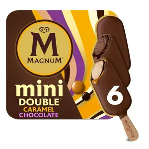 Magnum Mini Double Chocolate & Double Caramel Ice Cream Sticks 6x55ml