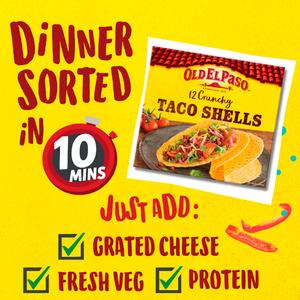 Old El Paso Mexican Crunchy Taco Shells x12 156g - gallery image 2