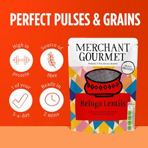 Merchant Gourmet Microwave Ready to eat Beluga Lentils 250g - gallery image 3