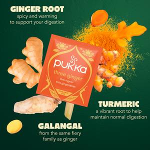 Pukka Organic Three Ginger Tea Home Compostable Herbal Tea Bags x20 - gallery image 2