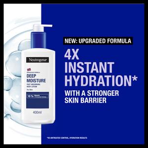 Neutrogena Deep Moisture Fast Absorbing Body Lotion Moisturiser 400ml - gallery image 3