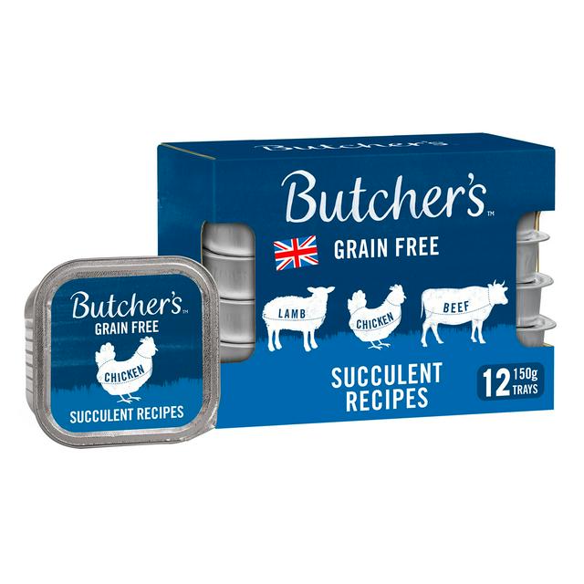 Butcher S Succulent Recipes Dog Food Trays 12x150g Sainsbury S