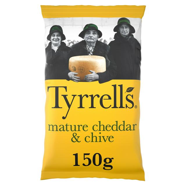 Tyrrells Cheddar Cheese & Chive Sharing Crisps 150g