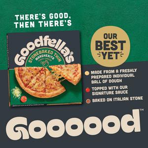 Goodfellas 334g Stonebaked Thin Margherita Three Cheese Pizza - gallery image 3