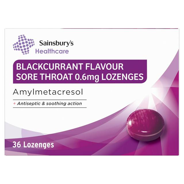 Sainsbury's Throat Lozenges, Blackcurrant x36 - gallery image 1