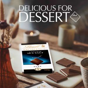 Lindt Excellence Dark Sea Salt Chocolate Bar 100g - gallery image 3