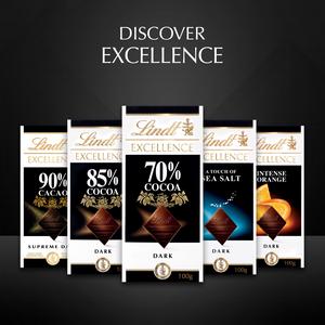 Lindt Excellence Dark Sea Salt Chocolate Bar 100g - gallery image 6