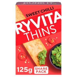 Ryvita Thins Sweet Chilli Flatbread Crackers 125g - video
