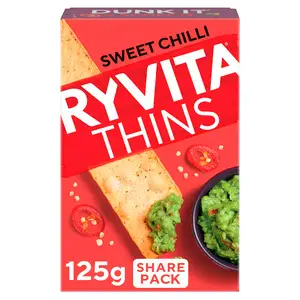 Ryvita Thins Sweet Chilli Flatbread Crackers 125g