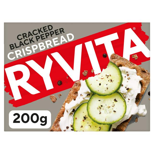 Ryvita Cracked Black Pepper Crisp Bread 5x 40g