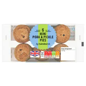 Sainsbury's Mini Pork & Pickle Pies x6 300g