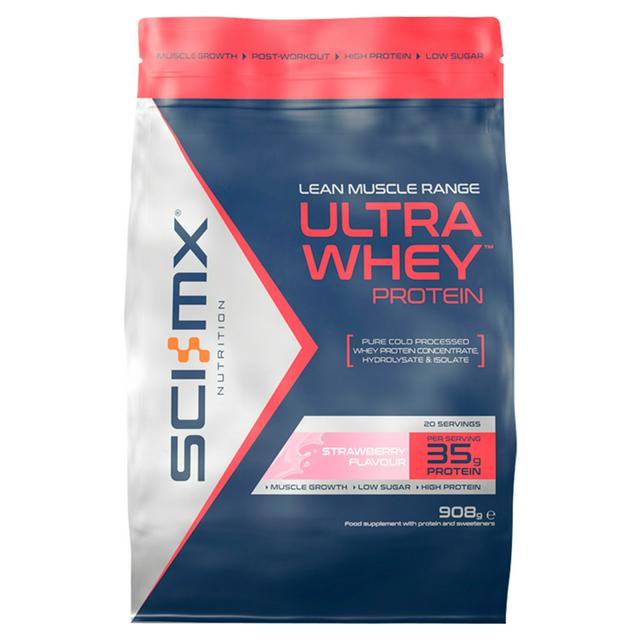 Sci-Mx 100% Whey Protein Strawberry 908g