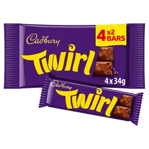 Cadbury Twirl Chocolate Bar Multipack x4 136g