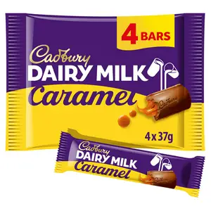 Cadbury Dairy Milk Caramel Chocolate Bar Multipack x4 148g