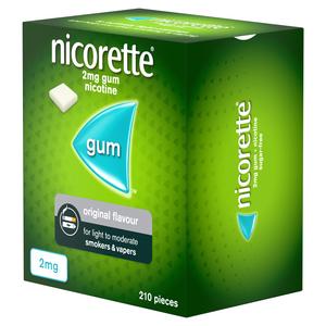 Nicorette Gum Pieces Original Flavour Quit Smoking Aid x210 2mg - gallery image 2