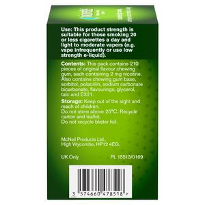 Nicorette Gum Pieces Original Flavour Quit Smoking Aid x210 2mg - gallery image 4