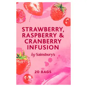 Sainsbury's Strawberry, Raspberry & Cranberry Tea Bags x20