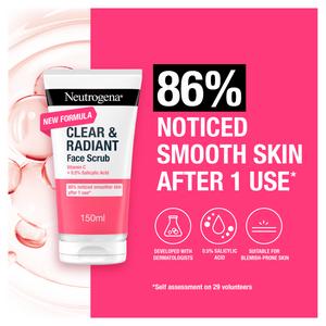 Neutrogena Clear & Radiant Face Scrub 150ml - gallery image 2