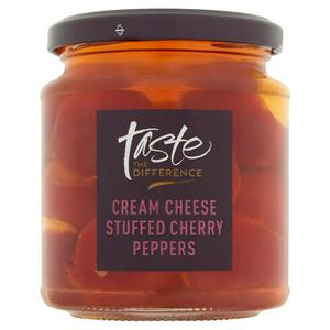 Image forSainsbury's Cream Cheese Stuffed Cherry Peppers, Taste the Difference 280g
