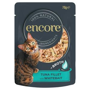 Encore Tuna with Whitebait In Broth Natural Cat Food Pouch 70g - video