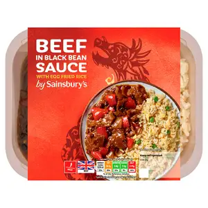 Sainsbury's Chinese Beef In Black Bean & Rice Ready Meal for 1 400g