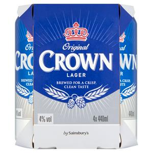 Sainsbury's Crown Lager 4x440ml
