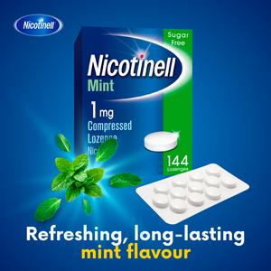 Nicotinell Mint Nicotine Lozenge Stop Smoking Aid Pieces 1mg x144 - gallery image 3