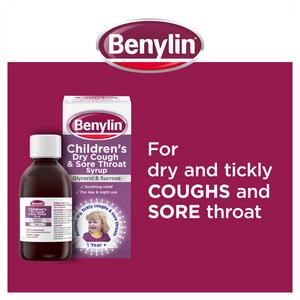 Benylin Children's Dry Cough & Sore Throat Syrup 125ml - gallery image 2
