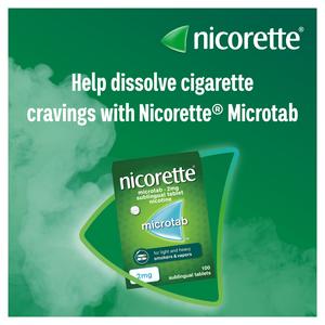 Nicorette Microtab Sublingual Tablet Pieces Quit Smoking Aid x100 2mg - gallery image 3
