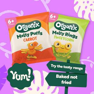 Organix Melty Organic Sweetcorn Rings Baby Puffs 6 months+ 20g - gallery image 5