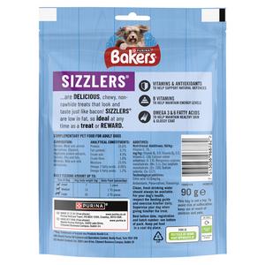 Bakers Sizzlers Dog Treats Bacon 90g - gallery image 2