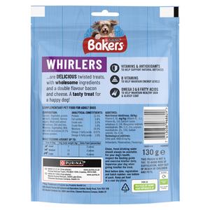 Bakers Whirlers Dog Treats Bacon & Cheese 130g - gallery image 2