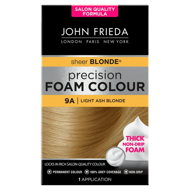 John Frieda Precision Foam Colour Sheer Blonde Hair Dye Light Ash Blonde 9A  | Sainsbury's